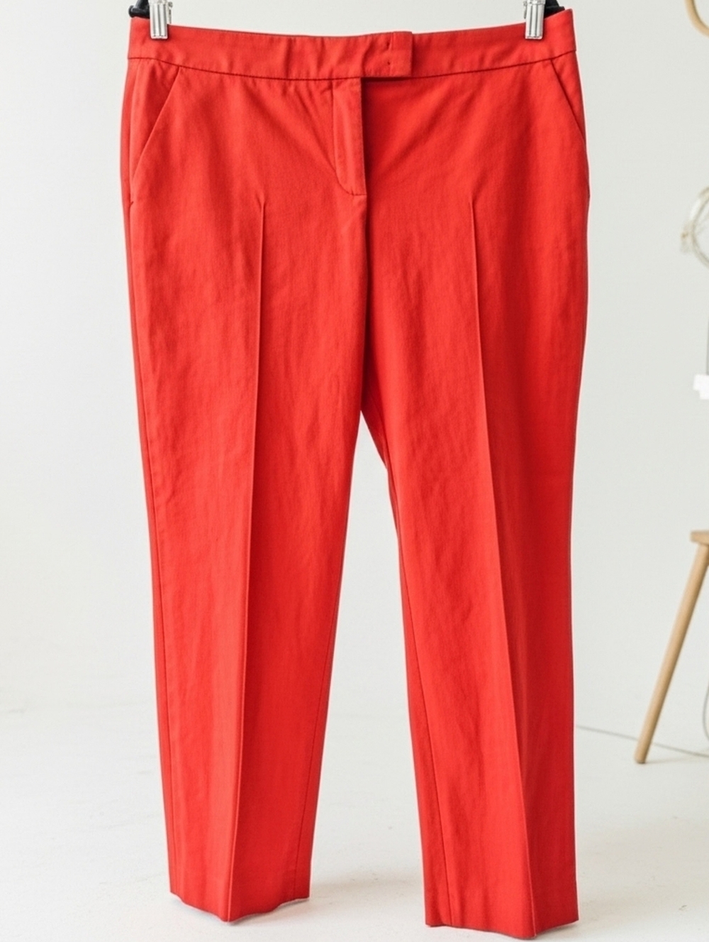 Akris Punto Rust-Red Cotton Trousers